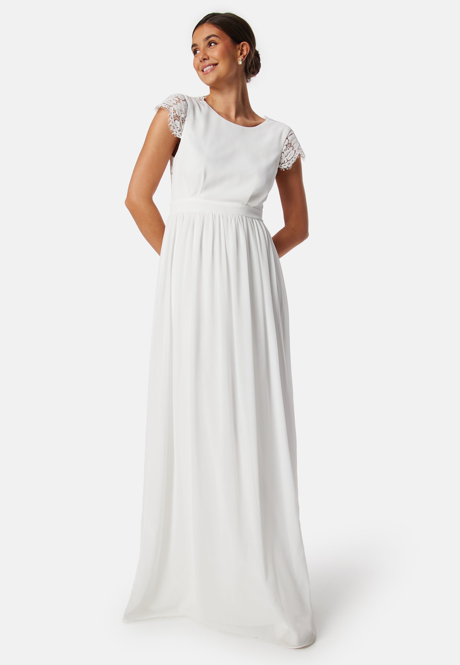 Bubbleroom Occasion Lace Open Back Wedding Gown