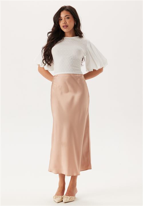 BUBBLEROOM Satin Midi Skirt