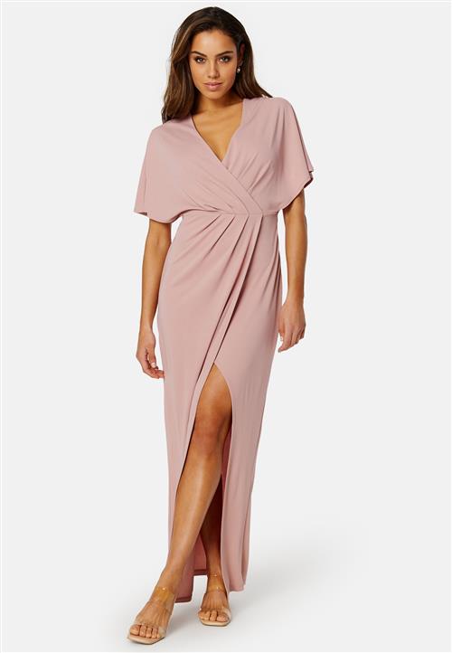 Bubbleroom Occasion Wrap Slit Maxi Dress
