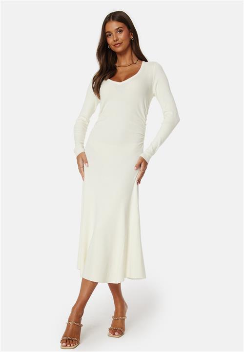 BUBBLEROOM Knitted Rouched Midi