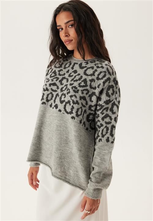 ONLY Onljade Animal Ls O-neck Knt