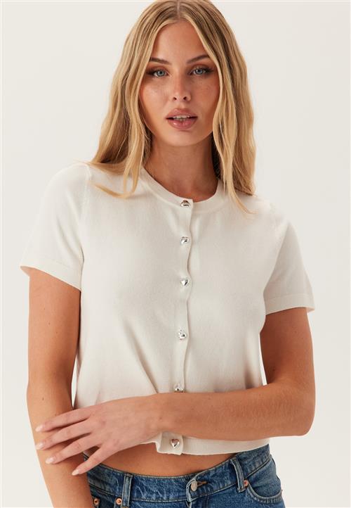 Pieces Pcorina Ss O-neck Knit Cardigan