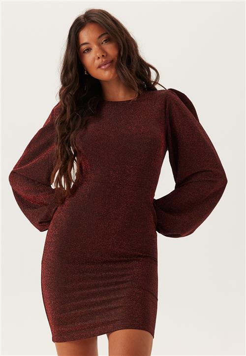 BUBBLEROOM Puff Sleeve Sparkling Dress