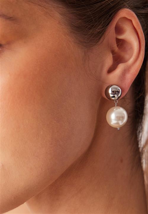 BY JOLIMA Jolie Pearl Earring, Steel