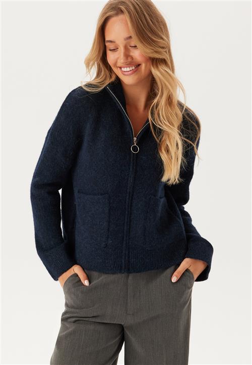 SELECTED Slfsia Ras Ls Knit Zipper Card