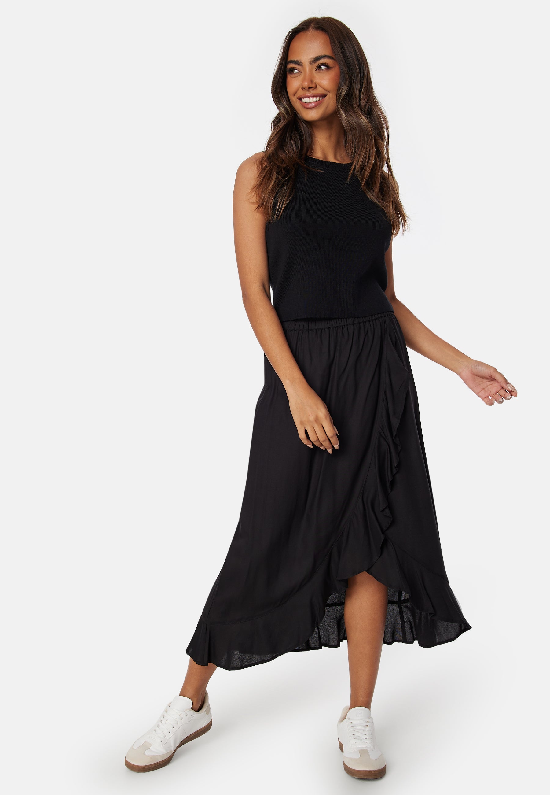 Happy Holly Front Wrap Viscose Skirt