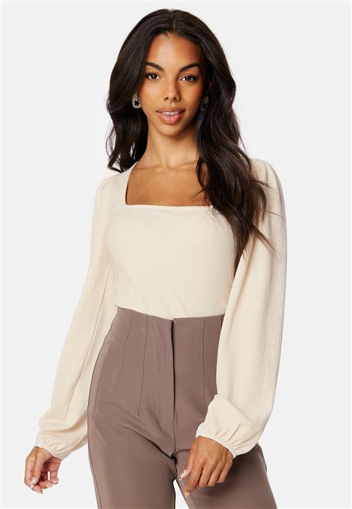 BUBBLEROOM Square Neck Balloon Sleeve Top