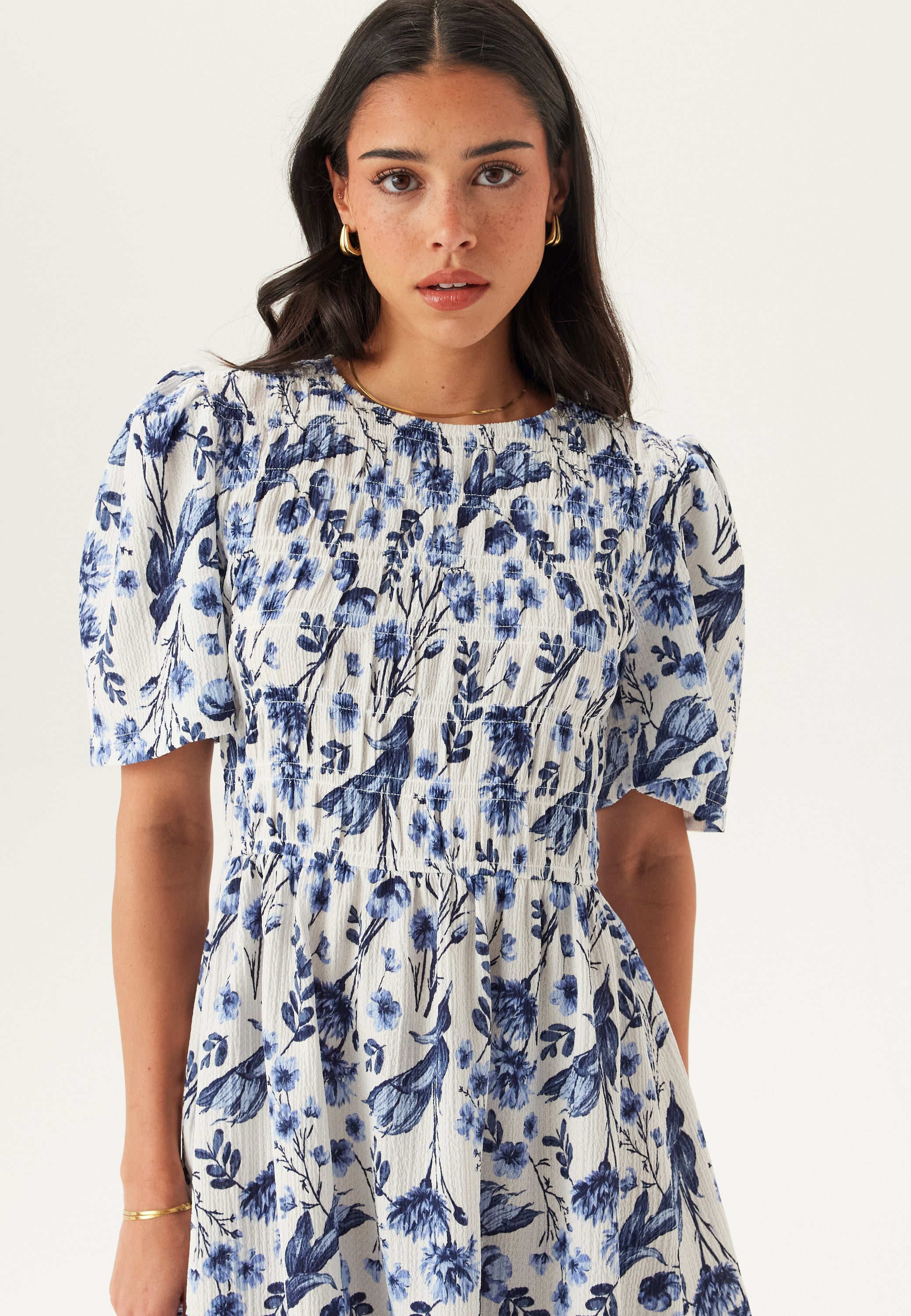 BUBBLEROOM Butterfly Sleeve Short Dress