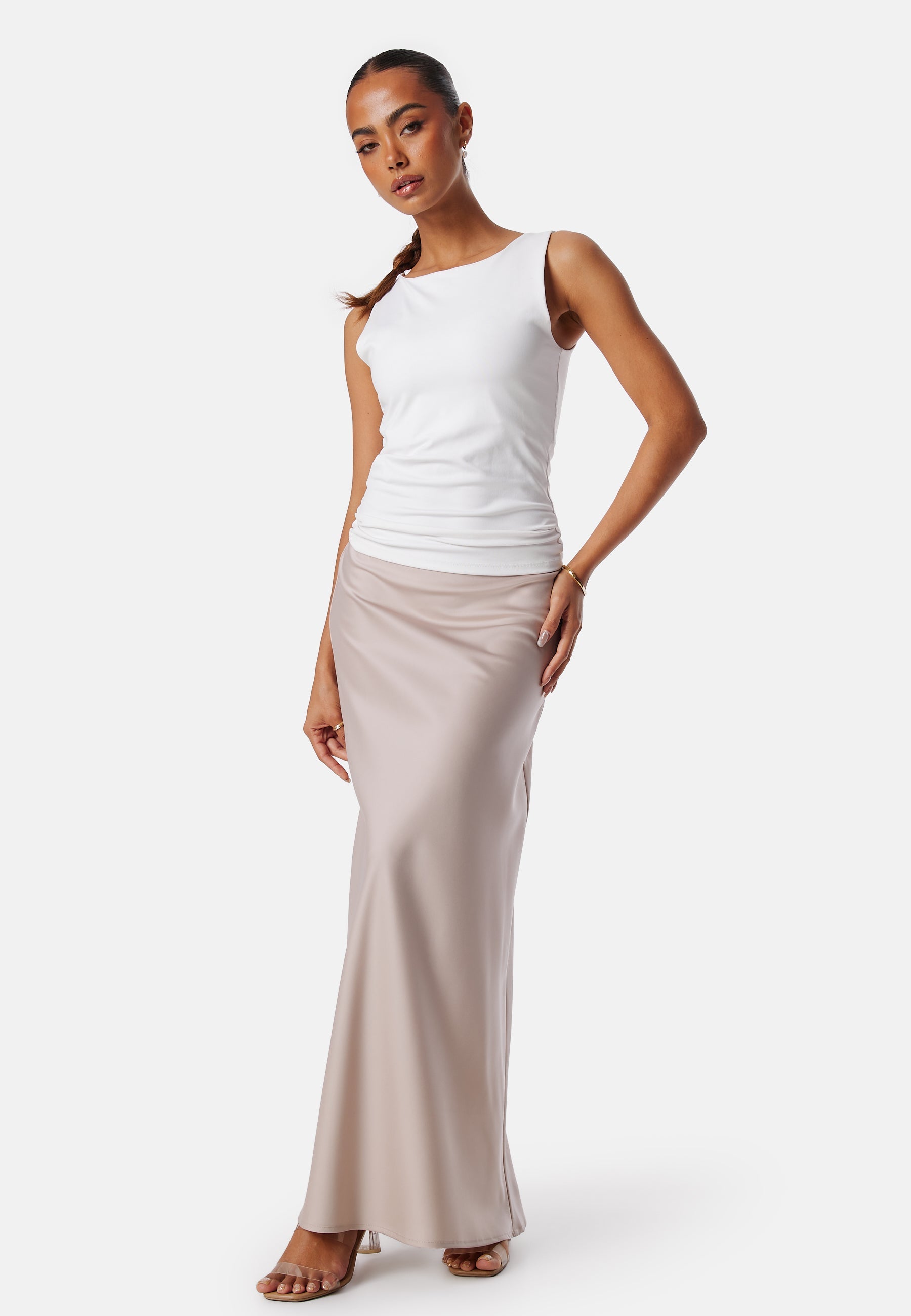 BUBBLEROOM Maxi Satin Skirt