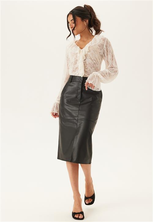 VILA Vidagmar Hw Midi Coated Skirt