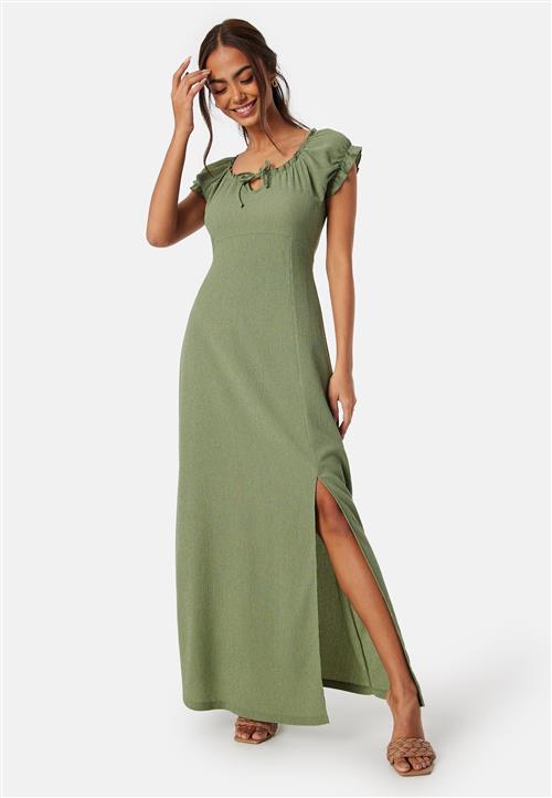 Happy Holly Structure Maxi Slit Dress