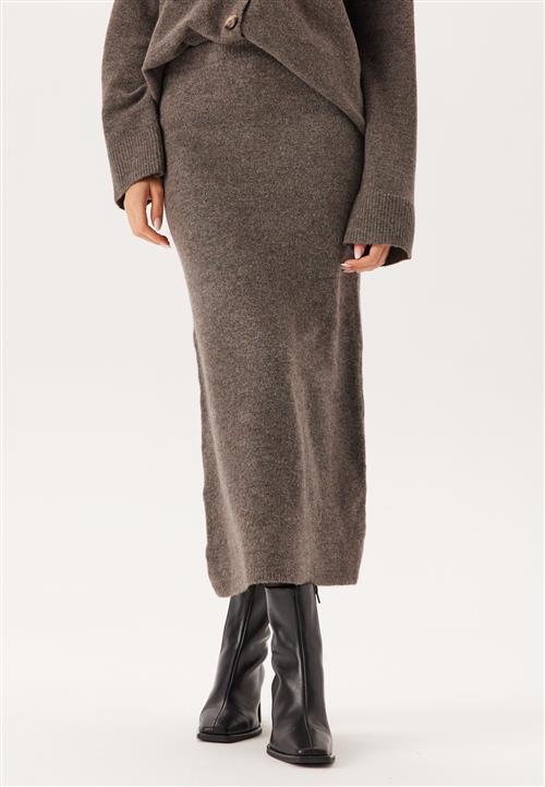 Pieces Pcnuna Mw Ankel Slit Knit Skir