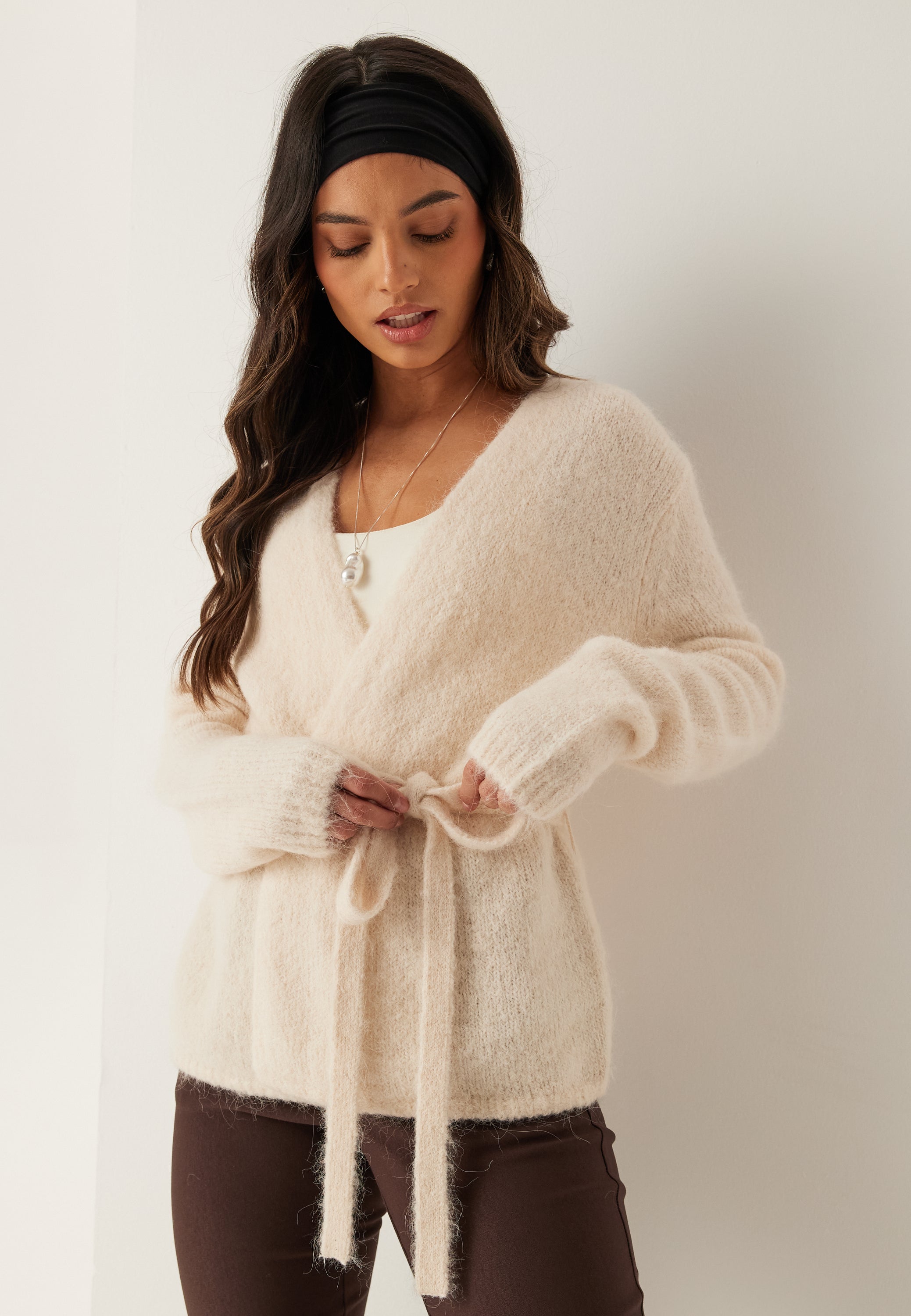 SELECTED Slfgabella Ls Knit Belt Cardig