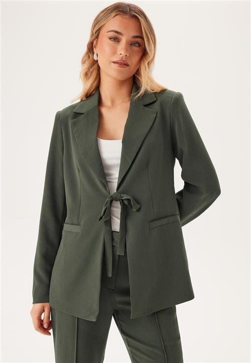 BUBBLEROOM Front Tie Structured Blazer