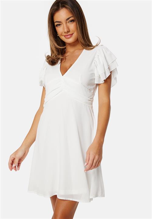Bubbleroom Occasion Flounce Sleeve Chiffon Dress
