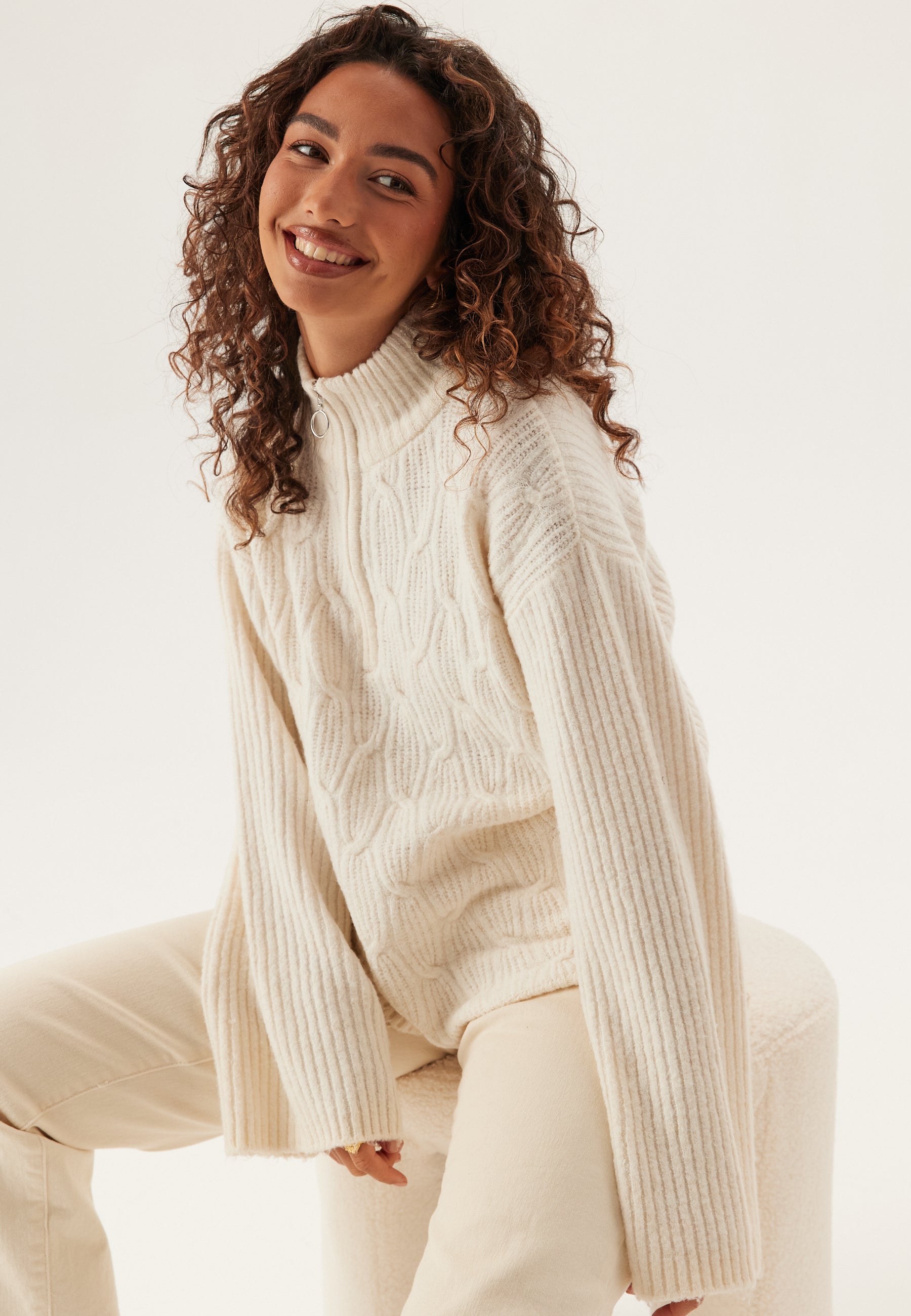 VILA Vilassia L/S HIGH NECK ZIPPER