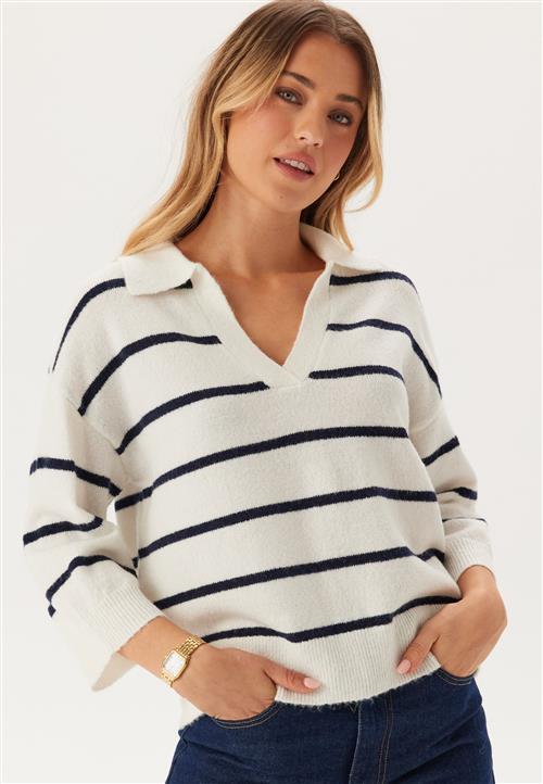 Pieces Pcmikela 3/4 V-NECK POLO KNIT