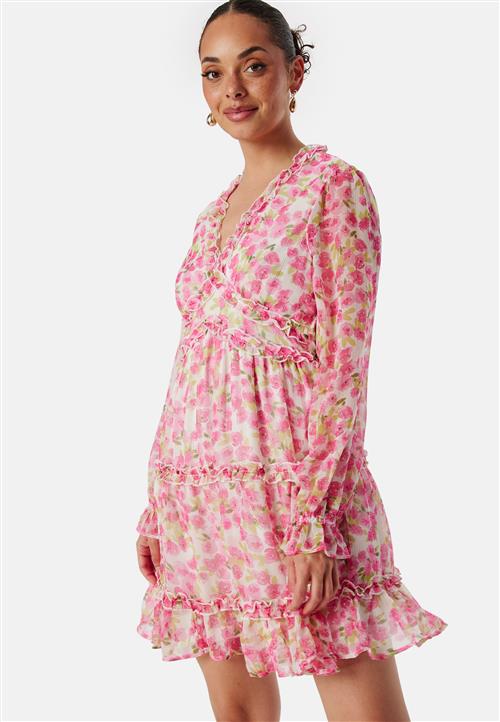 VERO MODA Vmsmilla LS frill short dress