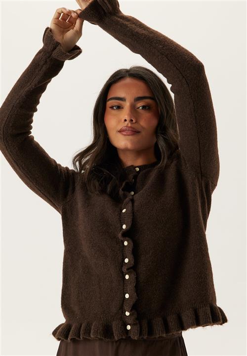 VILA Vijacia O-neck L/S FRILL KNIT