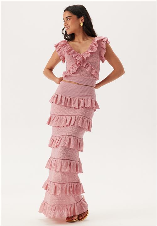 Andrea Norrman X Bubbleroom Knitted Frill Ankle Skirt