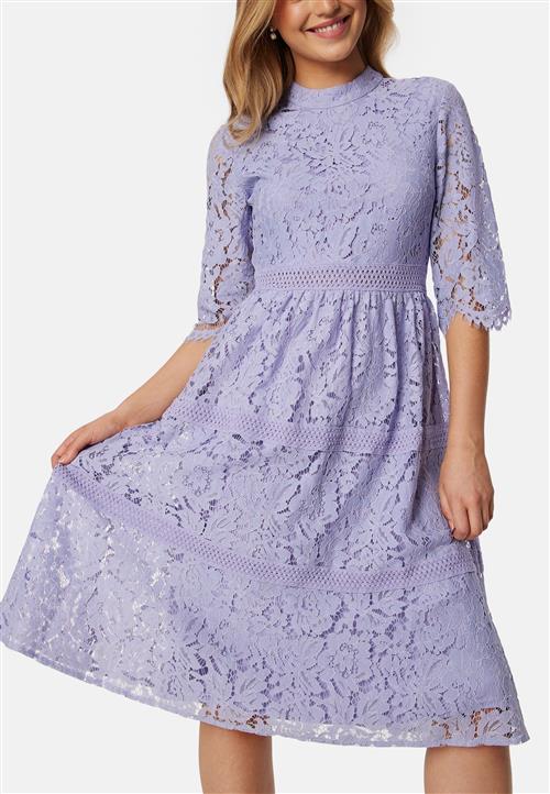 Happy Holly High Neck Lace Dress