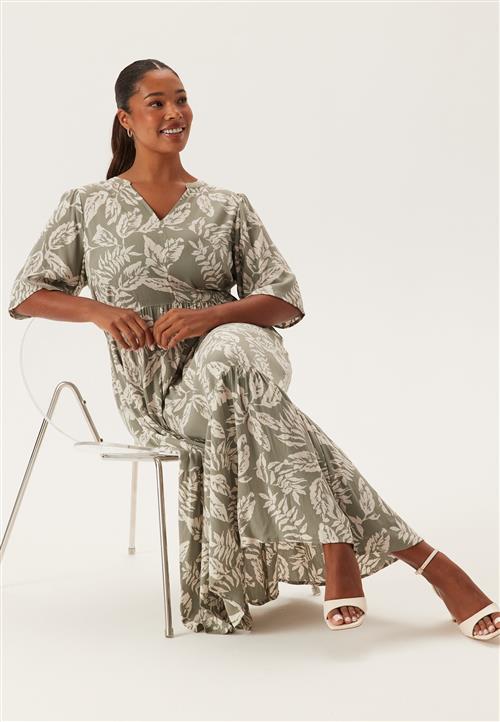 Happy Holly Puff Sleeve Viscose Dress