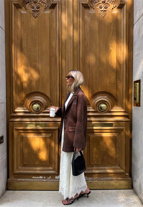 Emelie Olson X Bubbleroom Faux Suede Jacket