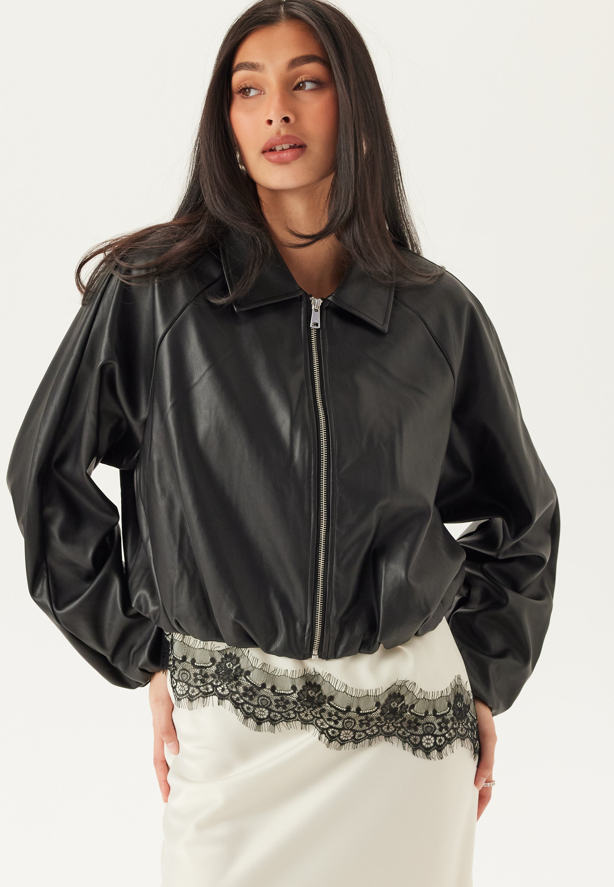 Pieces Onlsaramy Faux Leather Bomber