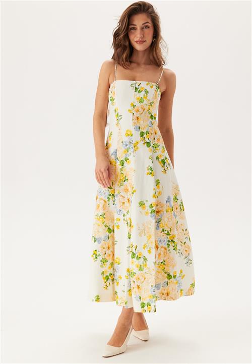 FOREVER NEW Charlotte Strapless Printed Midi Dress