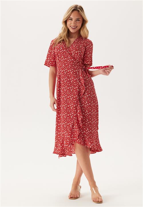BUBBLEROOM Midi Butterfly Wrap Dress