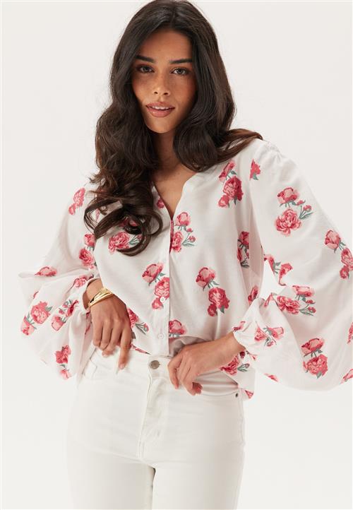 Happy Holly Balloon Sleeve Blouse