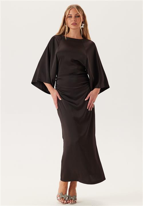 Bubbleroom Occasion Wide Sleeve Satin Ankle Dress