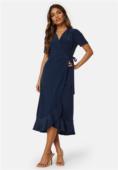 John Zack Short Sleeve Wrap Dress
