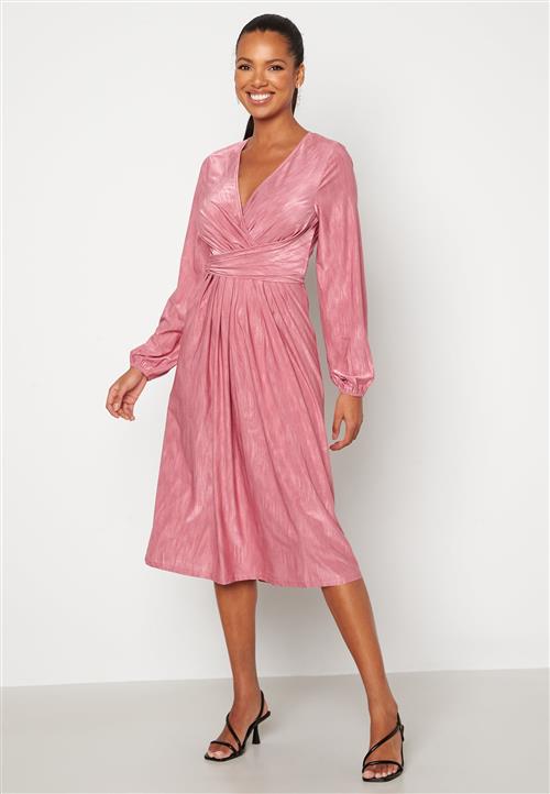 Bubbleroom Occasion Wrap Tie Midi Dress