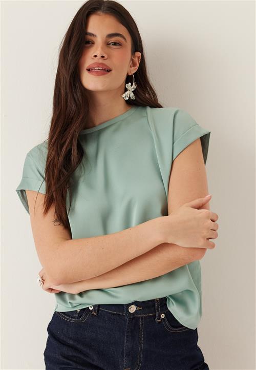 VILA Viellette S/S Satin Top