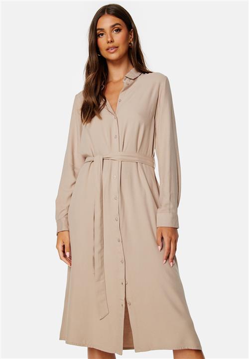 BUBBLEROOM Belted L/S Viscose Shirt Dress