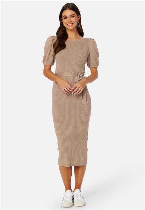 BUBBLEROOM Linnelle knitted puff sleeve dress