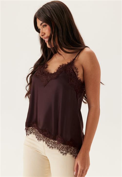 BUBBLEROOM Viscose Satin Lace Singlet