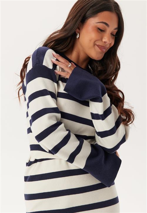 Happy Holly Striped Knitted Midi Dress