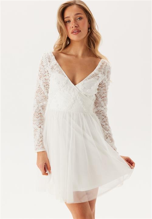 Bubbleroom Occasion 3D Flower L/S Lace Dress