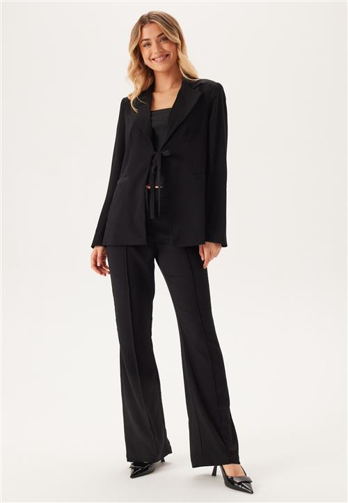 BUBBLEROOM Flared Structured Suit Trousers