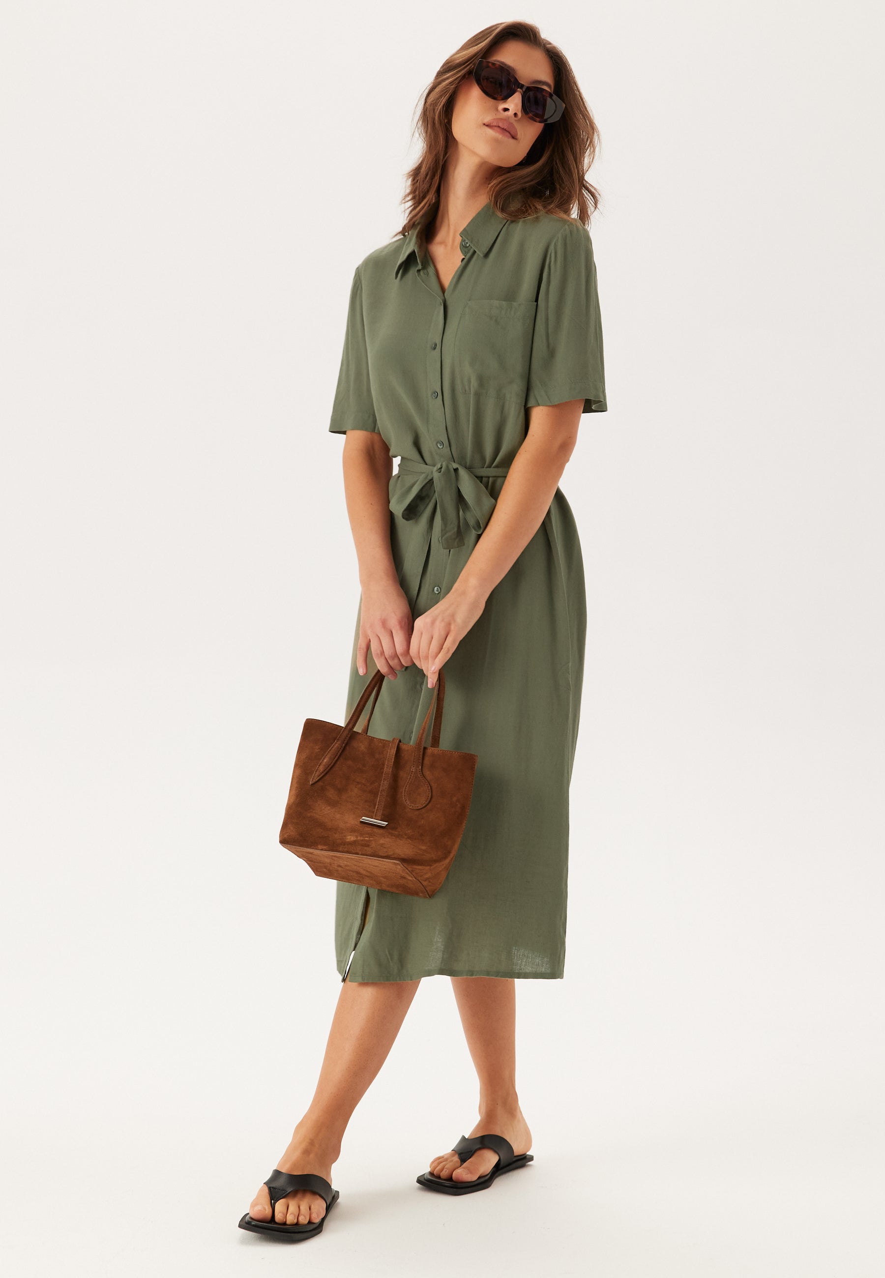 Pieces Pcpia 2/4 MIDI SHIRT DRESS