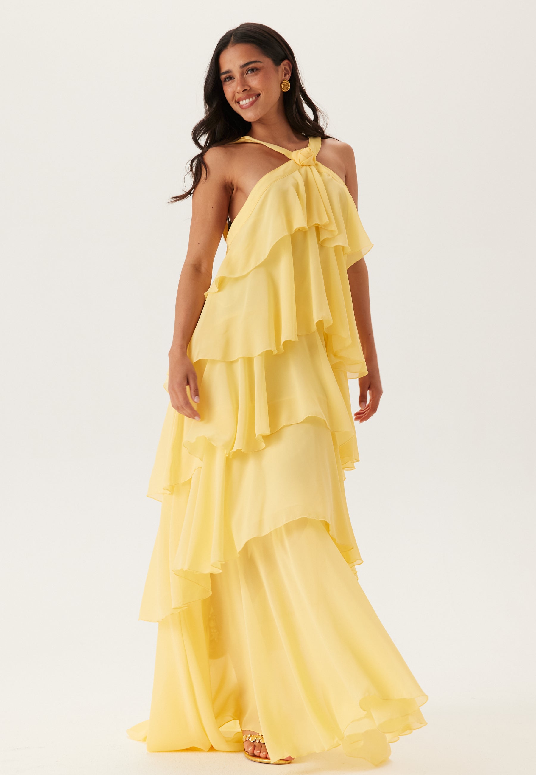 VERO MODA Vmfelicia Sl Ruffle Maxi Dress