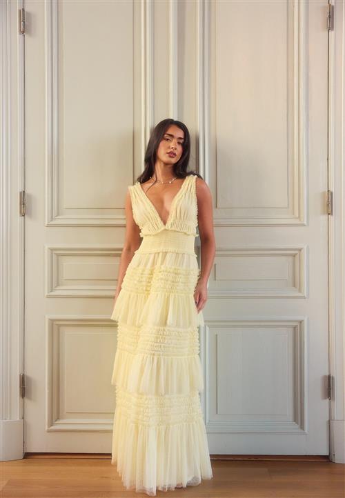 Bubbleroom Occasion Frill Dotted Tulle Gown