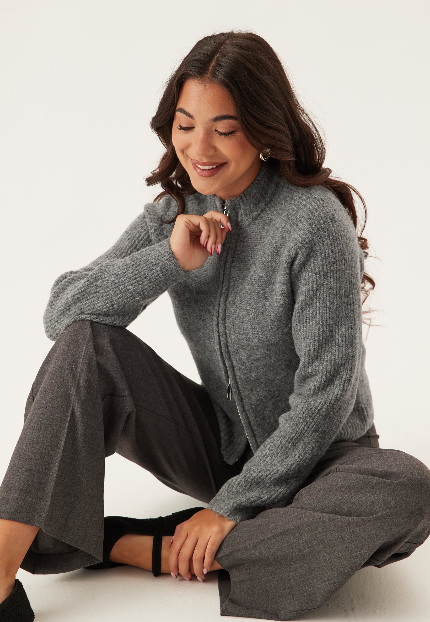 VERO MODA Vmbang Ls High Neck Zip Cardig