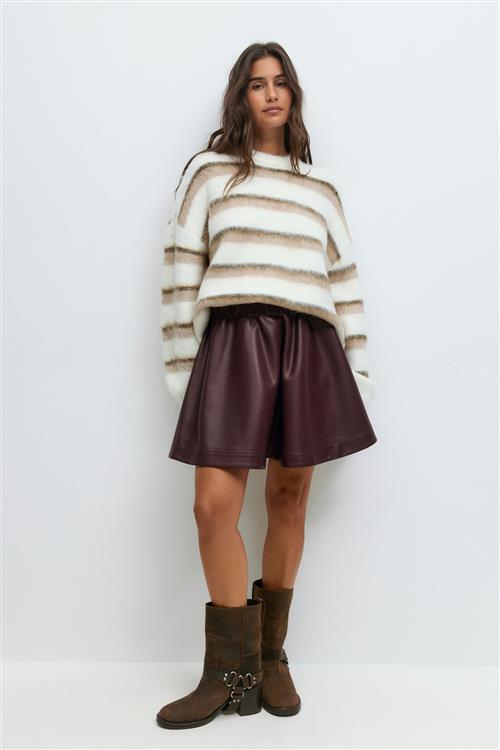 Gina Tricot - Pu mini skirt - korte nederdele - Lilla - XS - Dame