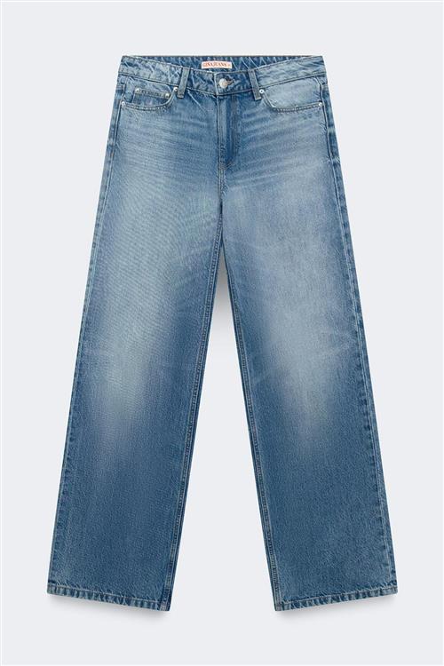 Gina Tricot - Boss bby wide jeans - wide jeans - Blå - 32 - Dame