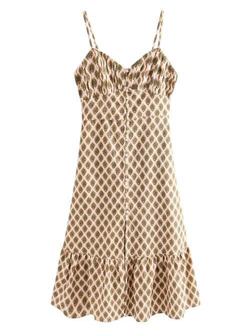 Next Sommerkjole  khaki / oliven / lyserød