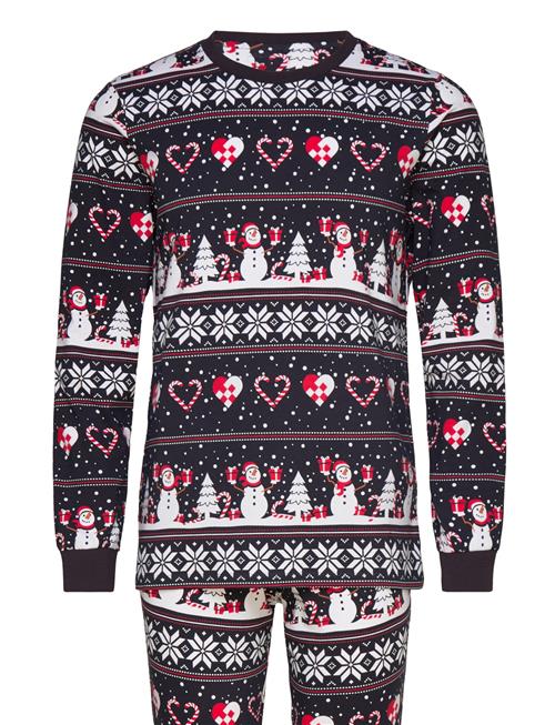 Happy Seasons | Christmas Heart Pajamas Navy | S