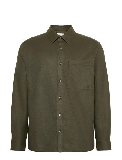 Calvin Klein Jeans | Ls Melange Flannel  Easy Shirt | XL